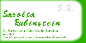 sarolta rubinstein business card